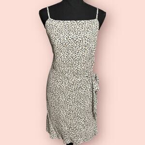 Abercrombie and Fitch Leopard Print Tie Waist Mini Dress Large